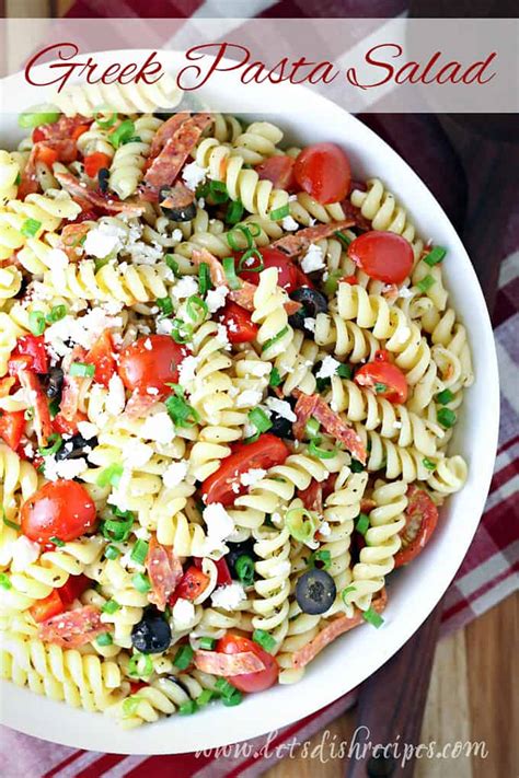 Greek Pasta Salad Lets Dish Recipes