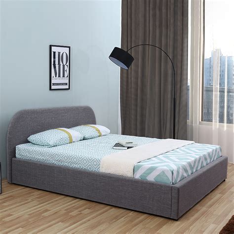 Willsoon Modern Design Lift Up Bed Double Size Linen Fabric Bed Frame