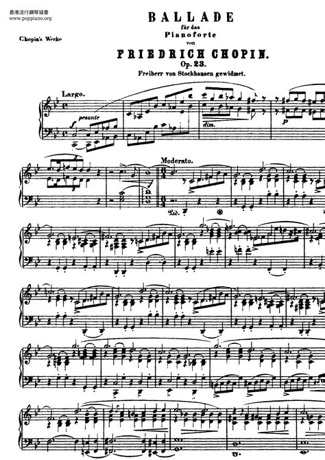 Chopin Ballade In G Minor No 1 Op 23 Sheet Music Pdf Free Score