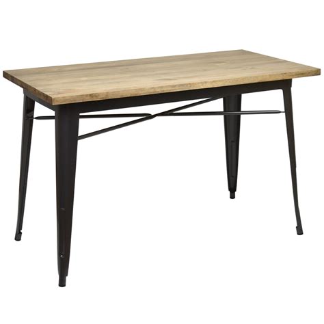 Mesa Comedor Industrial Uley De Madera De Pino Oportunidades