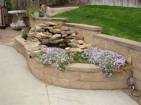 Image Result For Small Pondless Waterfall In Raised Bed With Retaining Wall Diy Garden