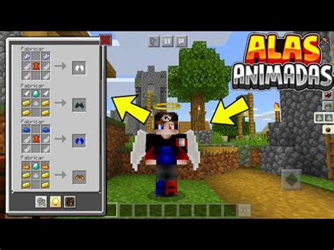 Como Tener ALAS En Minecraft PE ALAS CON CON ANIMACIONES WINGS MOD