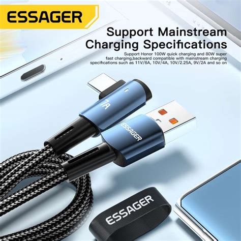 Jual Essager Kabel Charger Gaming Elbow Usb To Type C Fast Charging