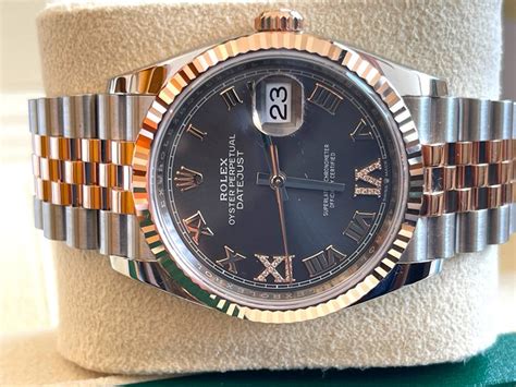 Rolex Oyster Perpetual Datejust 36 Slate Grey Diamonds Dial