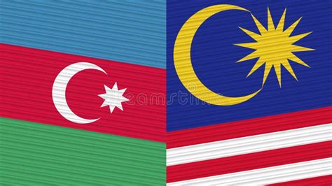 Malaysia And Azerbaijan Two Half Flags Together Stock Photo Image Of