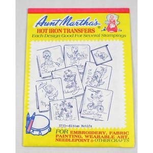 Aunt Martha S Hot Iron Transfers Kittens Vegetables Pillowcase Etsy