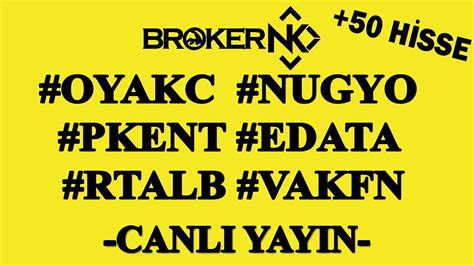 RTALB VAKFN PKENT OYAKC EDATA NUGYO BIST30 BIST100 CANLI BORSA