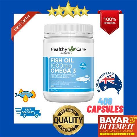 Healthy Care Fish Oil 1000mg Omega 3 Contents 400 Capsules Soft Gel