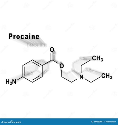 Procaine Anesthetic Drug Structural Chemical Formula Royalty Free