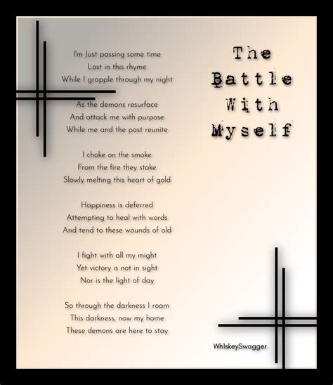 The Battle With Myself Whiskeyswagger Ptsd Poetry Emotions