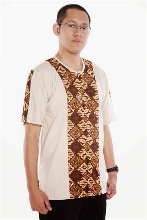 √ 30 Desain Kaos Batik Motif Modern Distro Untuk Pria