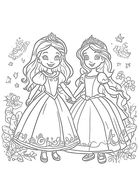 Coloriages Barbie princesse à imprimer