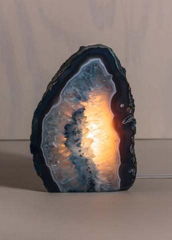 Blue Agate Geode Crystal Lamp Home Decor By Soulmakes Easy Home Decor