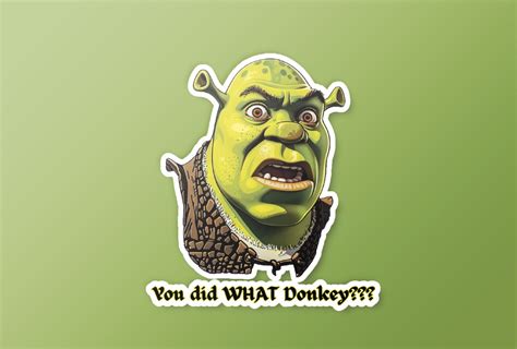 Shrek Fan Art Shrek Meme Sticker Kids Movie Decal - Etsy