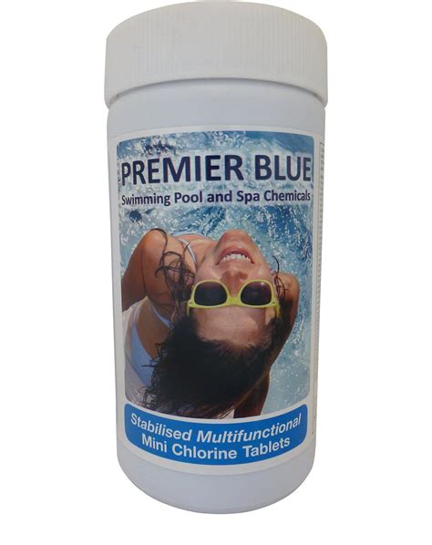 Premier Blue 1kg 50x20g Chlorine Tablets For Pool Hot Tub Spa Uk Garden