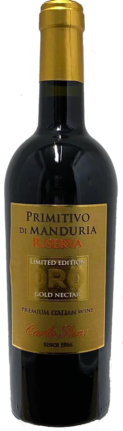 Primitivo Di Manduria Riserva Oro Carlo Sani Pran Vinimport