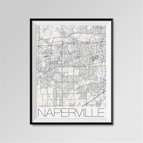 Vintage Map Of Naperville, Illinois 1869 - Ted's Vintage Art ...