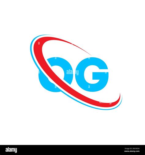 OG O G Letter Logo Design Initial Letter OG Linked Circle Upercase