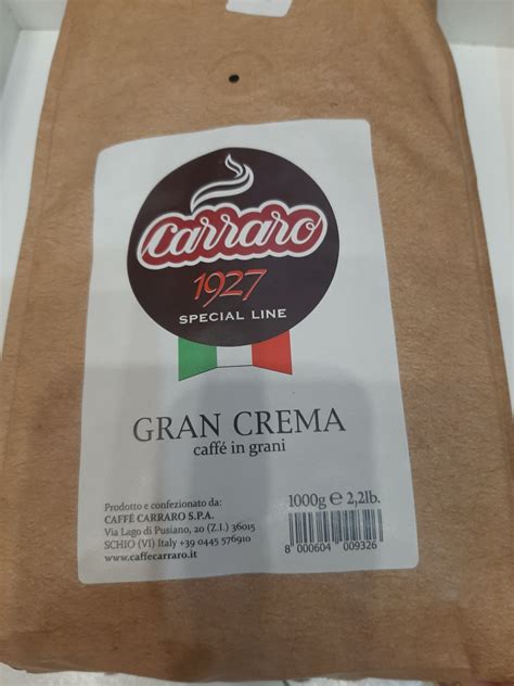 Кофе в зёрнах Carraro Натуральный жаренный Gran Crema | отзывы
