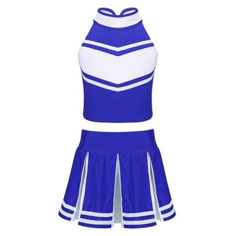 Kaufe Mädchen Cheerleader Kostüm Uniform Cheerleading Kleid Outfit 2Pcs