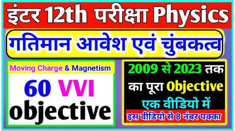 Th Physics Moving Charge And Magnetism Vvi