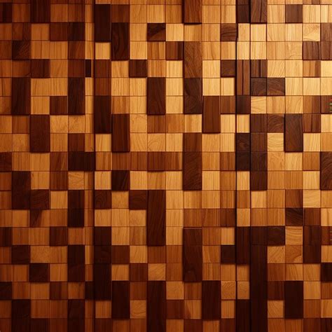 Premium Ai Image A Wood Paneled Wall With A Mosaic Of Different Wood