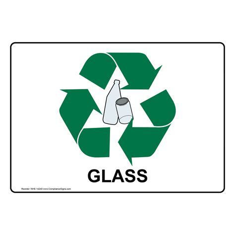 Recycling / Trash / Conserve Recyclable Items Sign - Glass