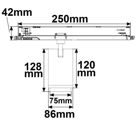 ISOLED 116121 3 Phasen Schienen Strahler Fokussierbar 42W 20 70