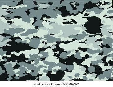 Modern Grey Camouflage Seamless Pattern Camo Stock Vector Royalty Free