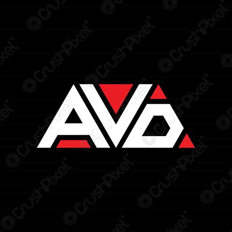 Avd Triangle Letter Logo Design With Triangle Shape Avd Triangle