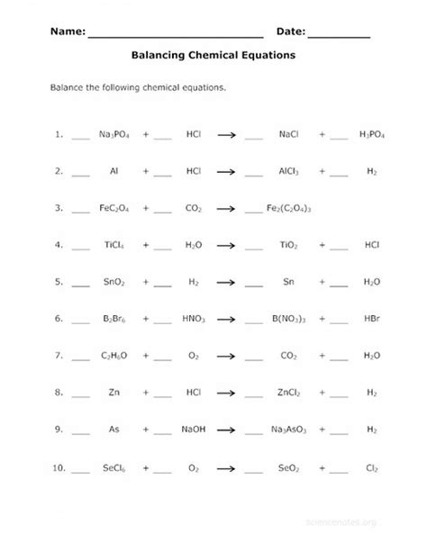 Balancing Equations Practice Worksheet Answers Balancing E Flickr Worksheets Library