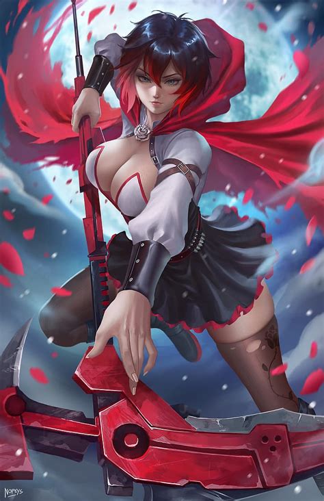 Online Crop HD Wallpaper Ruby Rose RWBY Anime Anime Girls