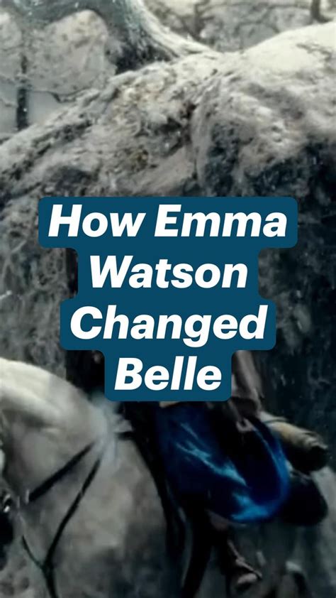 How Emma Watson Changed Belle | Emma watson, Disney movie trivia, Movie ...