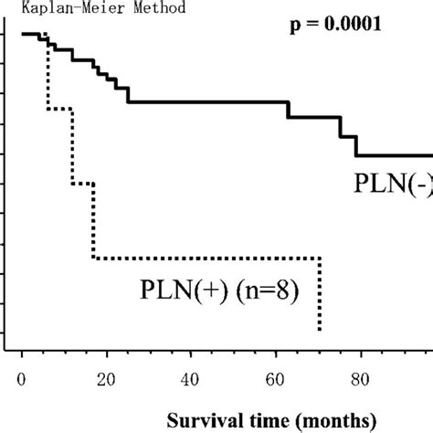 Overall Survival Between Para Aortic Lymph Node Paln Positive And