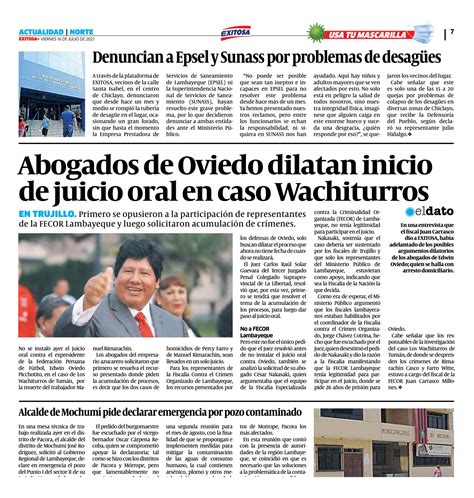 Diario Exitosa Norte Viernes De Julio Vebuka