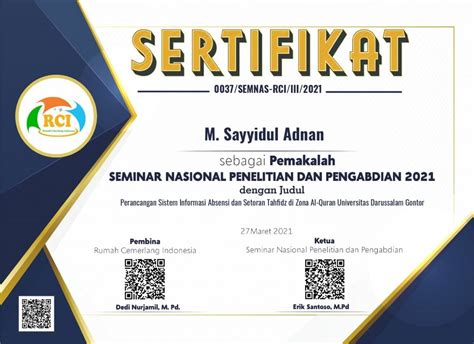 Detail Contoh Sertifikat Tahfidz Koleksi Nomer