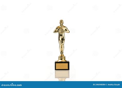 Oscar Award or Hollywood Golden Trophy Isolated. the Concept of Success ...