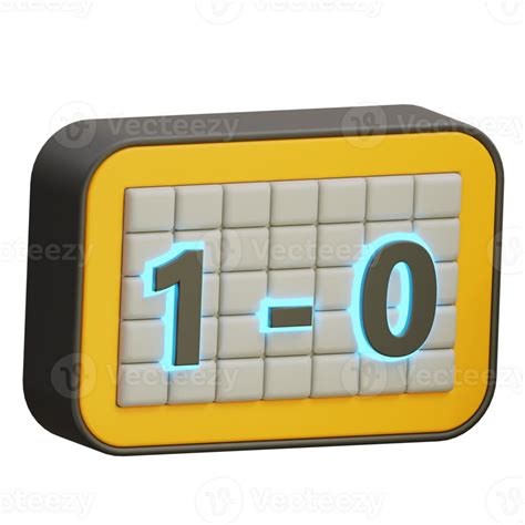 3d illustration of baseball scoreboard 37470576 PNG