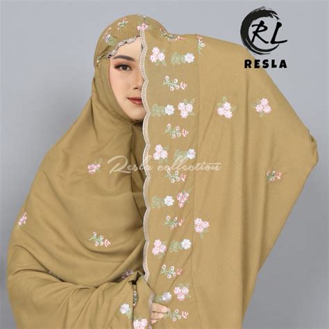 Jual Mukena Renda Full Bordir Tabur Bunga Amira Series Katun Mikro