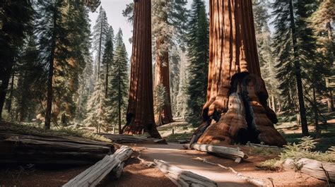 Sequoia Forest In The Yosemite National Park Background, Picture Of ...