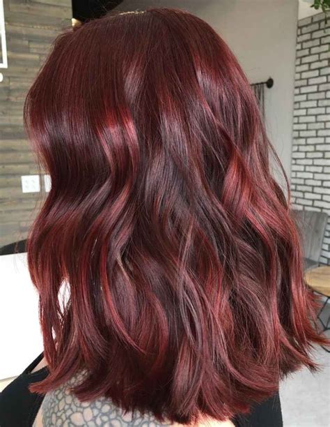 Dark Wine Shade With Brighter Red Highlights Natural Red Hair Dark Red Hair Burgundy Hair