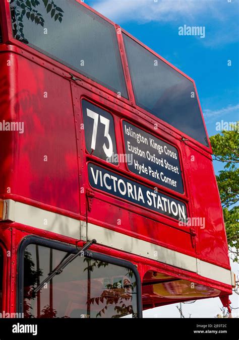 Double decker bus front uk hi-res stock photography and images - Alamy