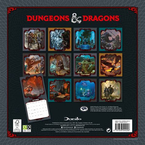 Official D&D 2021 calendar released by Wizards of the Coast and Danilo