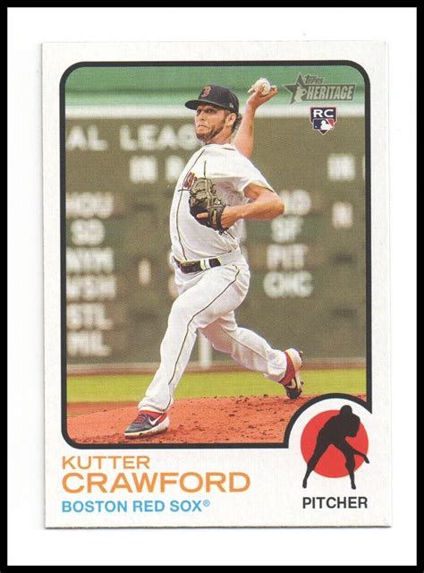 2022 Topps Heritage 519 Kutter Crawford Boston Red Sox Rookie Baseball