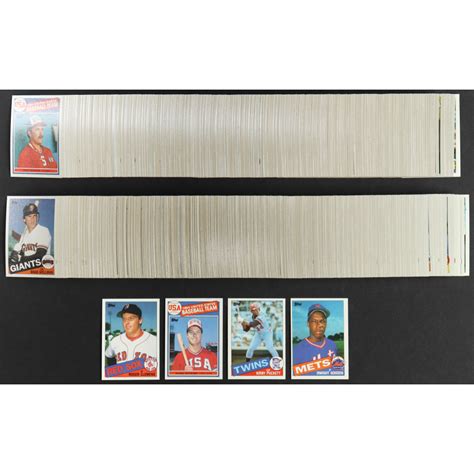 1985 Topps Baseball Complete Set Of 792 Cards With Roger Clemens 181