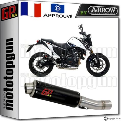 POT D ECHAPPEMENT GP GUN By ARROW ACIER NOIR KTM DUKE 690 2016 16 2017