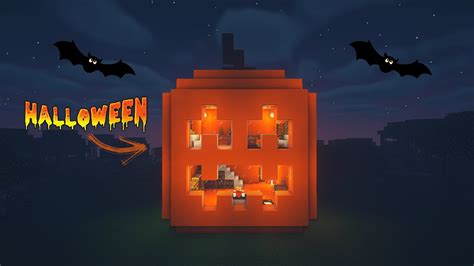 Minecraft Halloween How To Build A Giant Pumpkin House Minecraft Giant Builds Youtube