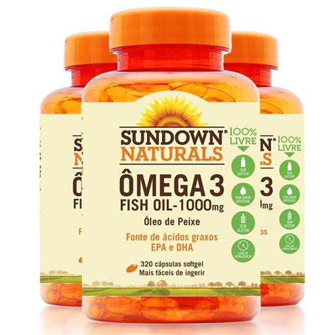 Kit Fish Oil Mega Leo De Peixe Sundown C Psulas Submarino