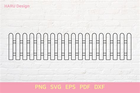 Garden Fence Outline Graphic By Harudesign Creative Fabrica