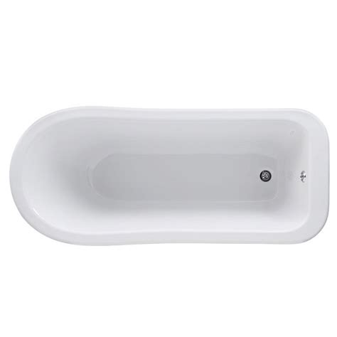 Nuie 1700 Luxury Slipper Freestanding Bath With Chrome Leg Set At